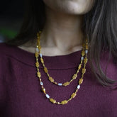 Collier Sautoir doré avec pierres Kingdom I Rectangles